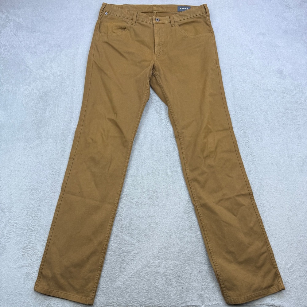 Bonobos 5 Pocket Pants Mens 33x34 Brown Bedford Cord Stretch Cotton Casual Slim